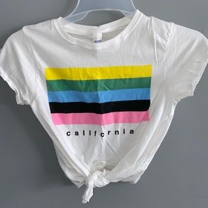 “California” Tie Crop Top